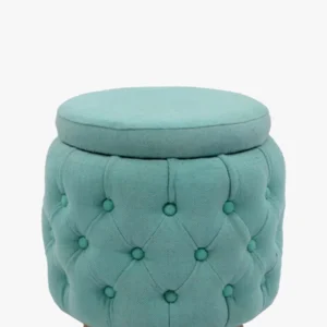 Puffy Sea Green Stool